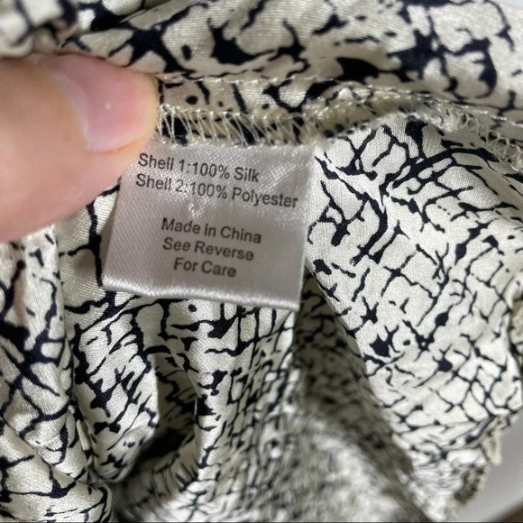 Parker Mesh Ribbed Fit and Flare Silk Lined Mini Dress White Black Size XS - Picture 8 of 9